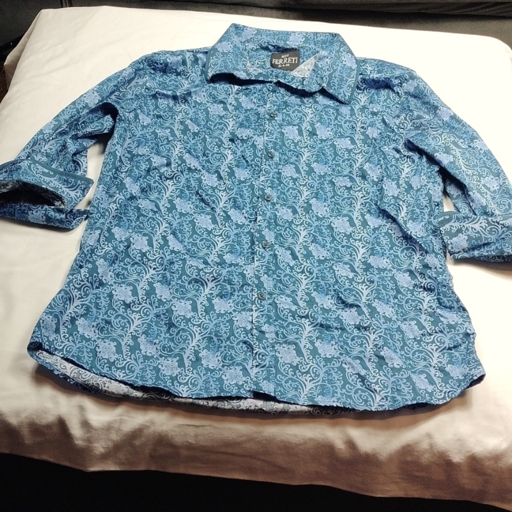 Moy Ferreti men's Short sleeved button down shirt size 2X